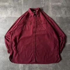 90s L.L.Bean シャモアクロスシャツ 長袖 2XL 赤系 A353