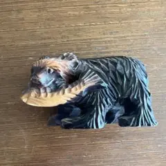 木彫り 熊 置物 鮭 伝統工芸