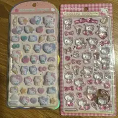 ボンボンドロップシール　コットンパフィシール　サンリオ　キティ　キティちゃん