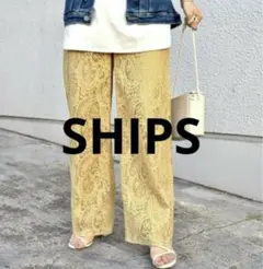 SHIPS シップス　ペイズリーレースパンツ（マスタード）