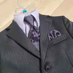 スーツ　男の子　入学式　卒園式　120cm　OLIVER HOUSE　黒×紫