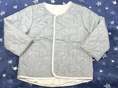 【100㎝】美品・星×月柄 キルティング　リバーシブルジャケット
