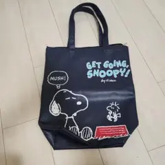 スヌーピー トートバッグ ネイビー GET GOING SNOOPY