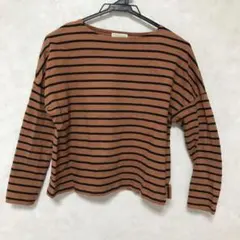 ボーダーカットソー 長袖