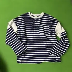 F.O.KIDS ストライプ 子供　キッズ　長袖カットソー　ボーダー　ネイビー