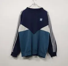 adidas スウェット　スリーライン　トレフォイルロゴ　マルチカラー L