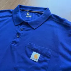 【carhartt】カーハート ポロシャツ ブルー系 サイズ XLのサムネイル
