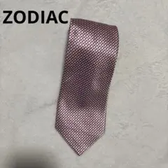 ZODIAC ネクタイ 柄 ピンク