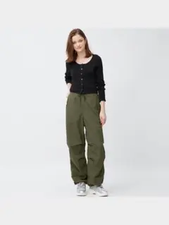 美品　ジーユー　カーゴパンツ 【L】ワークパンツ　裾絞り　カジュアル　大きめ