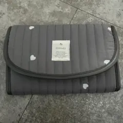 【美品】バースディ Cottoli 母子手帳ケース グレー ハート模様