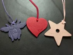 Dior レザーチャームセット ハチ・ハート・星型