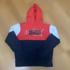 PUMA フード付きトレーナー 赤/黒