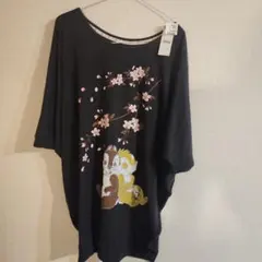 新品 ディズニー　 和Style チップとデール 半袖Tシャツ M　ワンピースのサムネイル