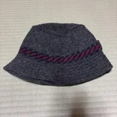 グレー ニット バケットハット