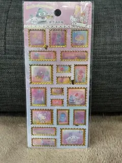 【海外限定正規品】 サンリオぷっくりシール　切手シール