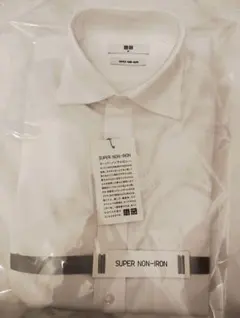 新品未使用　ユニクロ　ファインクロス　スーパーノンアイロン　長袖　ワイシャツ　M