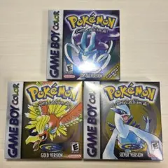 ゲームボーイ　ソフト　ポケットモンスター　金　銀　クリスタル　北米版　未開封