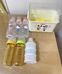 消毒ケース 哺乳瓶5本 粉ミルクケース