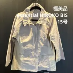 極美品HIROKO bis essential ベージュ 軽量ジャケット 15号のサムネイル
