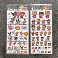 【新品未開封】日焼けサンリオキャラクターズ　4サイズステッカー　2点セット