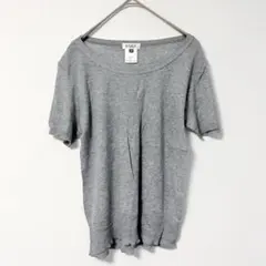 FABIA トップス 半袖 サマーニット グレー系 Mサイズ オシャレのサムネイル