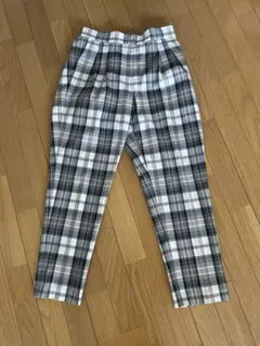 グローバルワーク テーパードパンツ チェック柄 M