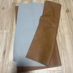 革　ハギレ　裏起毛　茶色　ブラウン　ハンドメイド