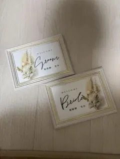 ウェディング ウェルカムサインとジュエリーセット