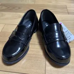 新品未使用☆コムサイズム　黒　ベーシック　ローファー19㎝