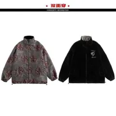 ファーブルゾン メンズジャケット 両面着用 スタンドカラー 防寒 秋冬アイテム