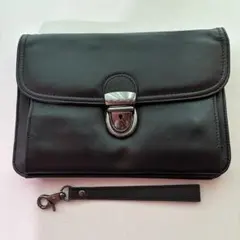 セカンドバッグ クラッチバッグ 本革　ラム革　黒　新品　未使用品