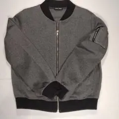 crazy angel MA-1風 ジップアップブルゾン チャコールグレー M