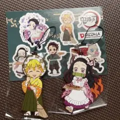 ピザーラ × 鬼滅の刃 ラバーストラップ 我妻善逸　竈門禰豆子　シール