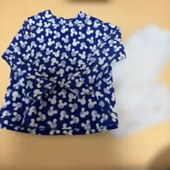 ユニクロ　ミッキーマウス柄 フリースパジャマ (長袖)