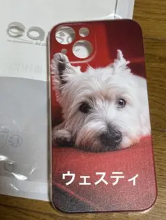 iPhone用ケース 犬柄ウェスティ　iPhone15