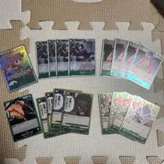 ワンピース カードゲーム 18枚セット　緑ゾロデッキパーツ　師弟の絆　SR R