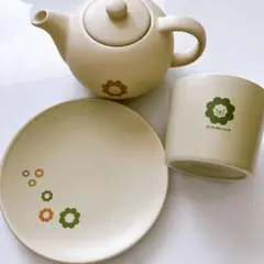 ミスド　ミスタードーナツ　ティーポット カップ プレート 食器セットのサムネイル