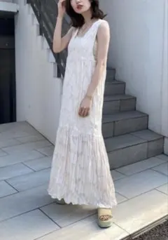 Kastane シアージャガードレースノースリーブワンピースのサムネイル