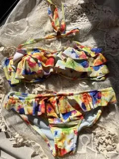 フリル付き多色ビキニ Mサイズ