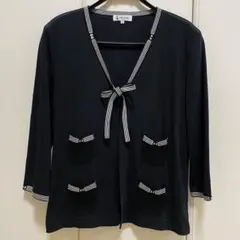 PICONE ピッコーネ 七部袖ロングカーディガン ブルー 42号 未使用タグ