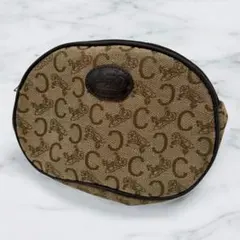 美品‼︎CELINE セリーヌ マカダム柄 ポーチ PVC レザー ベージュ