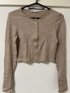 ZARA ベージュ 長袖カーディガン S