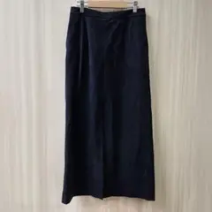 BEAUTY&YOUTH フェイクスエード ロング スカート ネイビー S