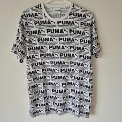 PUMA プーマ ロゴプリント Tシャツ M ホワイト