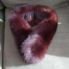 MOONBAT 赤茶色 ファー マフラー