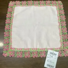 【新品】近沢レース タオルハンカチ ハナミズキ ピンクのサムネイル
