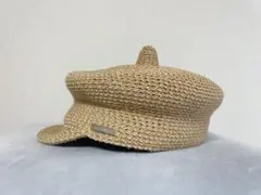 カオリノモリ　ベージュ 編み込み キャスケット