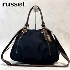 russet ショルダーバッグ 2way モノグラム ナイロン レザー