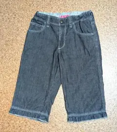 ユニクロ 7分丈 薄手デニムパンツ GIRLS 150サイズ