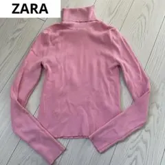 ピンク コットンニットセーター Mサイズ